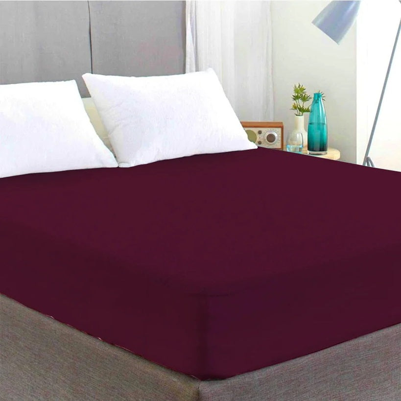 Waterproof Mattress Protector - Maroon