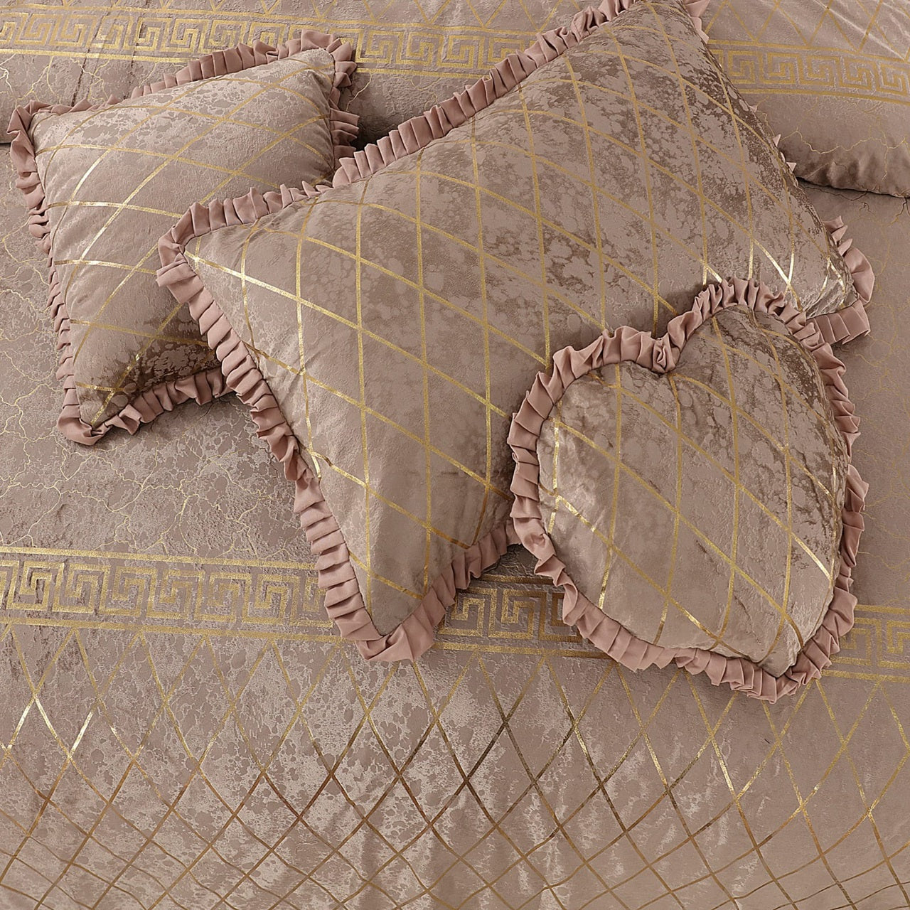 Mardian Bridal Velvet Bed Sheet Set - 5pcs - WNB18