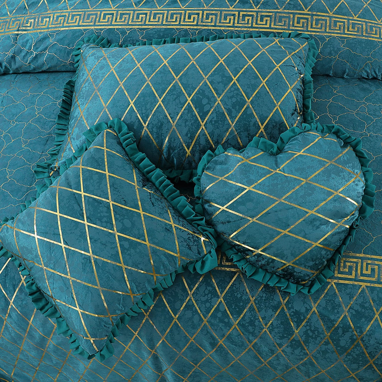 Mardian Bridal Velvet Bed Sheet Set - 5pcs - WNB17
